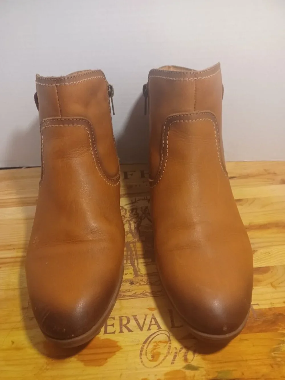 Pikolinos Soft Leather Distressed Ankle Boot Size 10